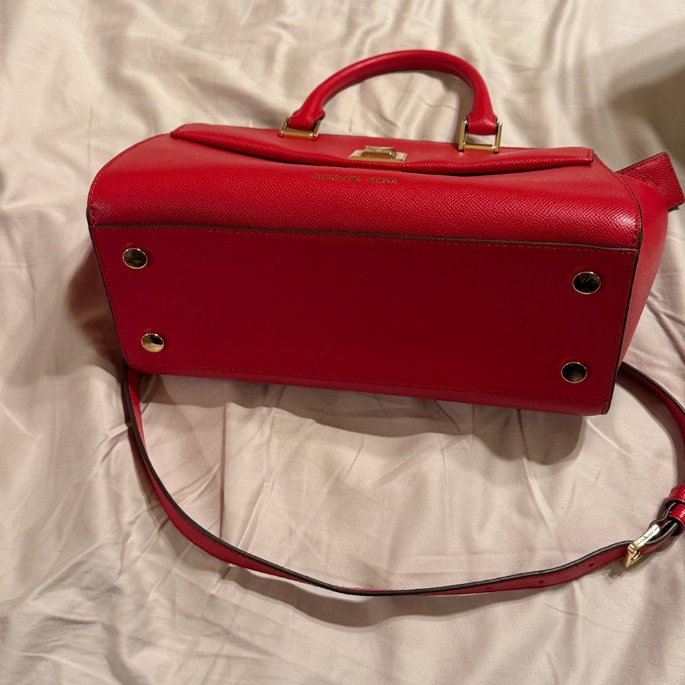 Michael Kors Cherry Red Satchel - Picture 7 of 13